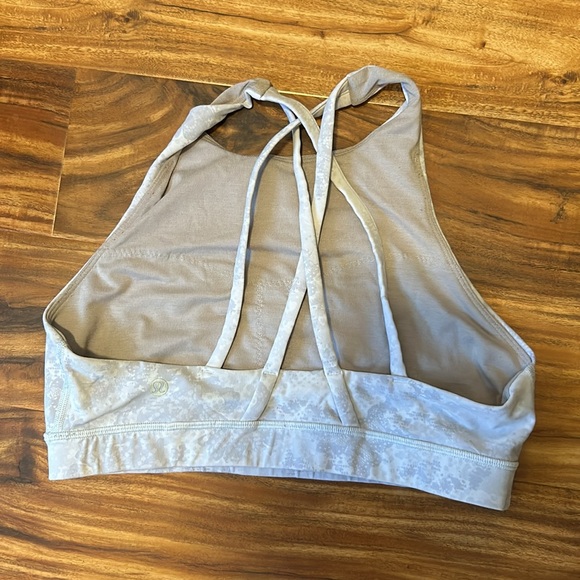 Lululemon Energy Bra High Neck Size 8 Future Oasis Grey Multi - Picture 6 of 7